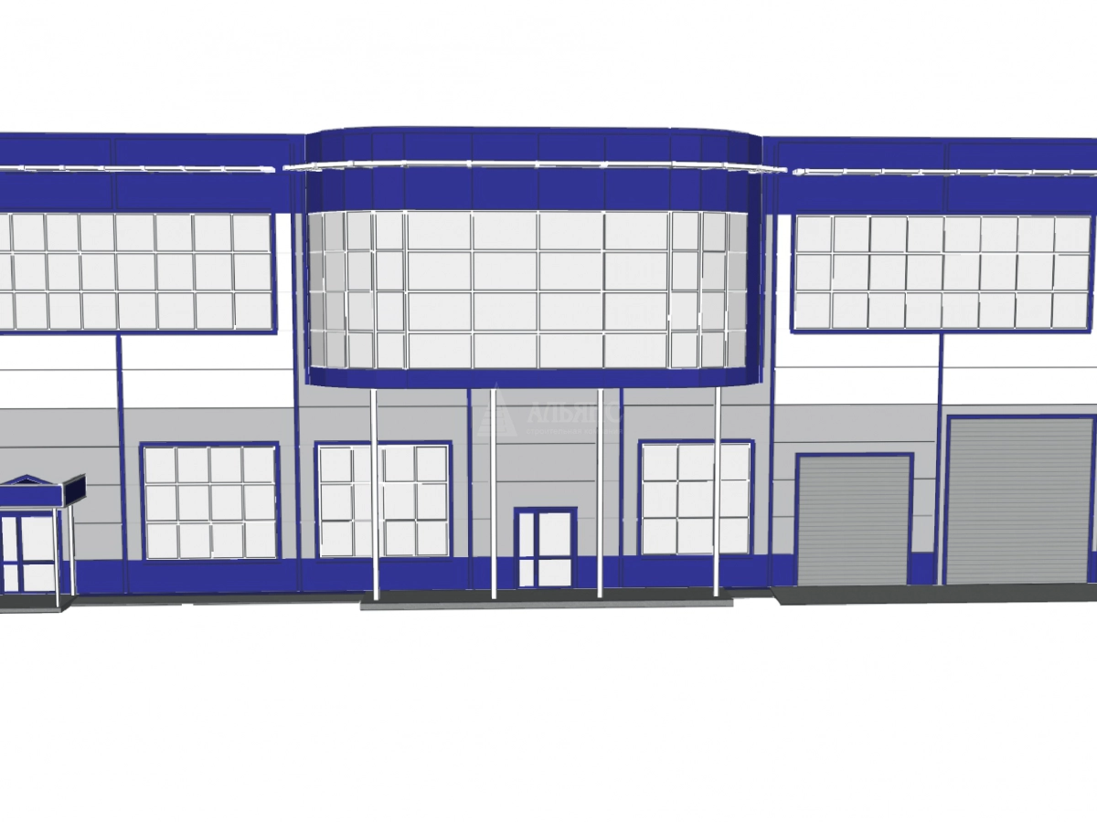 3D визуализация СТО из сэндвич-панелей - фото 3