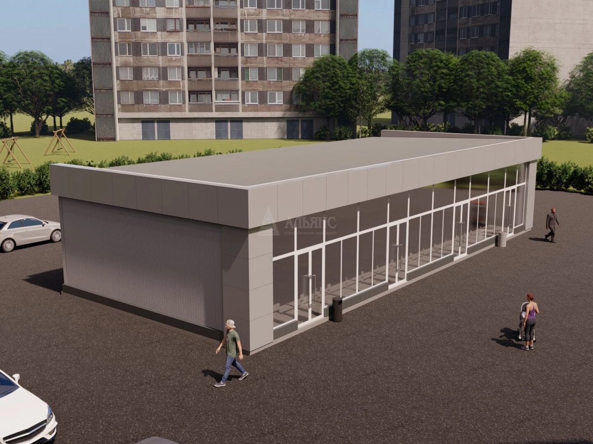 3D визуализация Магазины, ТЦ из сэндвич-панелей, павильоны из сэндвич панелей - фото 1