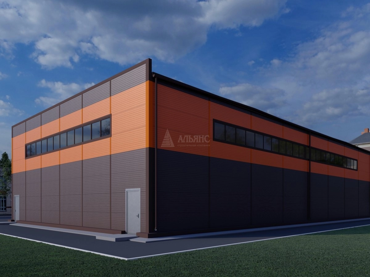 3D визуализация СТО из сэндвич панелей - фото 3