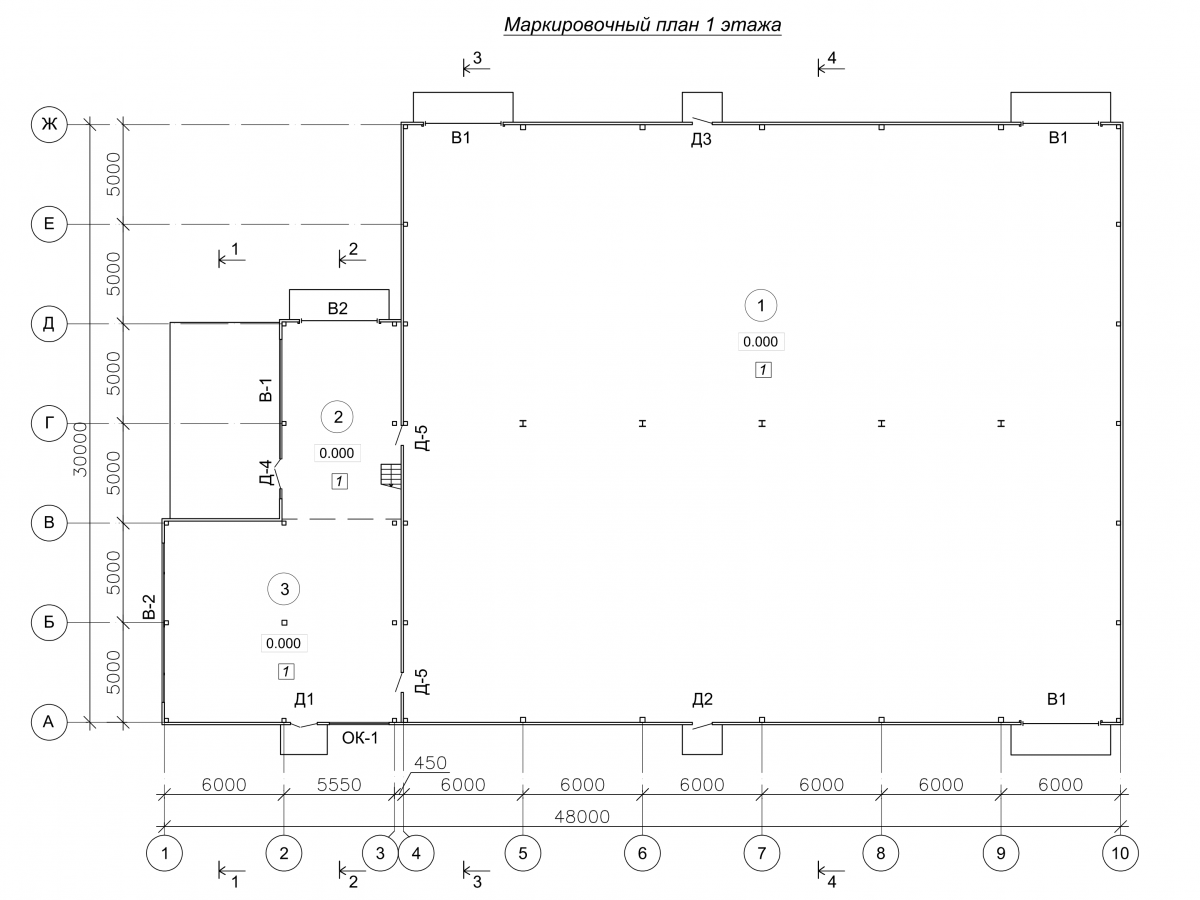 Планировка СТО из сэндвич-панелей -  фото 1