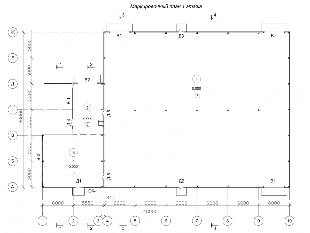 Планировка СТО из сэндвич-панелей -  фото 1