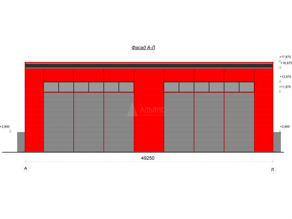 3D визуализация Склад-ангар из сэндвич-панелей - фото 15