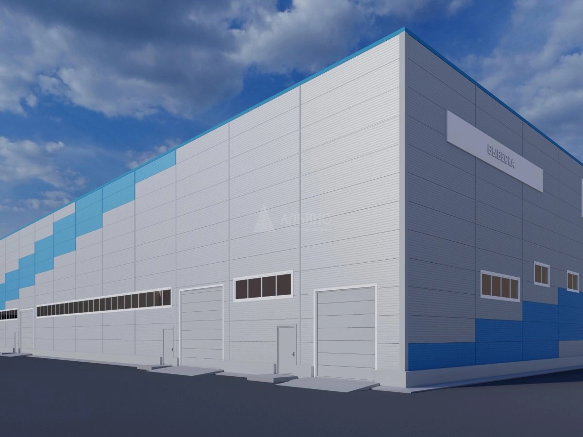 3D визуализация Производственное здание из сэндвич-панелей - фото 3